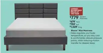 Sleep Country Bloom mist mattress offer