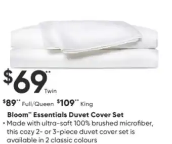 Sleep Country Bloom essentials duvet cover set offer