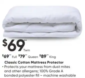 Sleep Country Classic cotton mattress protector offer