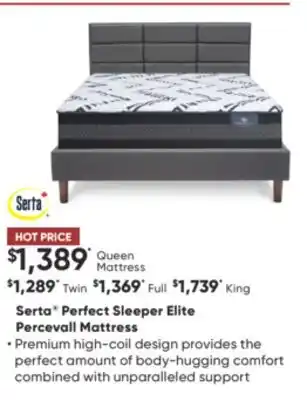 Sleep Country Serta perfect sleeper elite percevall mattress offer