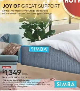 Dormez Vous The simba hybrid 1500 mattress offer