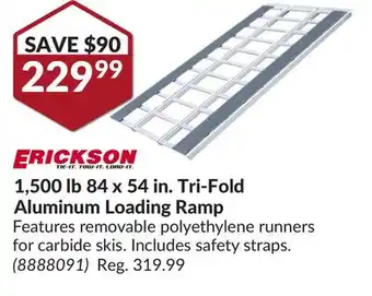 Princess Auto 1, 500 lb 84 x 54 in. tri-fold aluminum loading ramp offer