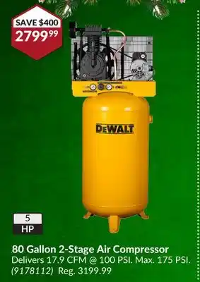 Princess Auto 80 gallon 2-stage air compressor offer