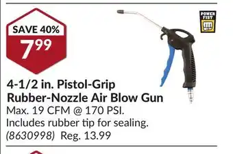 Princess Auto 4-1/2 in. pistol-grip rubber-nozzle air blow gun offer