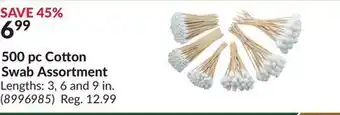Princess Auto 500 pc cotton swab assortment offer