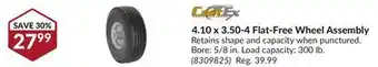 Princess Auto 4.10 x 3.50-4 flat-free wheel assembly offer
