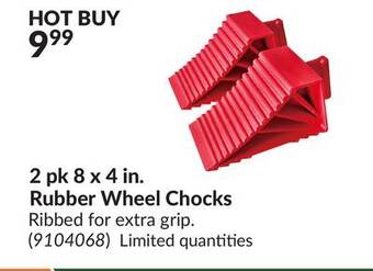 Princess Auto 2 pk 8 x 4 in. rubber wheel chocks offer