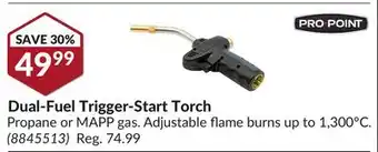 Princess Auto Dual-fuel trigger-start torch offer
