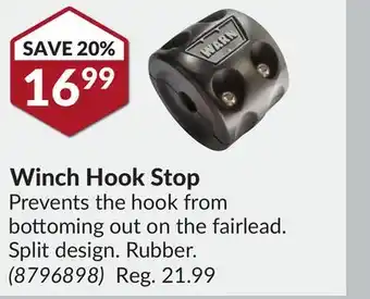Princess Auto Winch hook stop offer