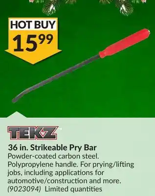Princess Auto 36 in. strikeable pry bar offer
