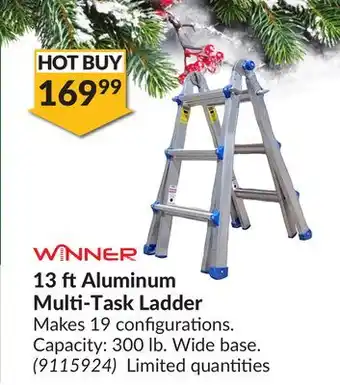 Princess Auto 13 ft aluminum multi-task ladder offer