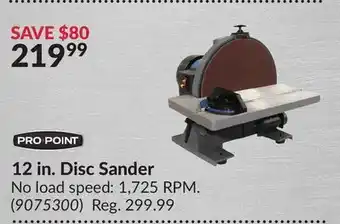 Princess Auto 12 in. disc sander offer