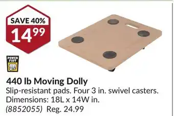 Princess Auto 440 lb moving dolly offer