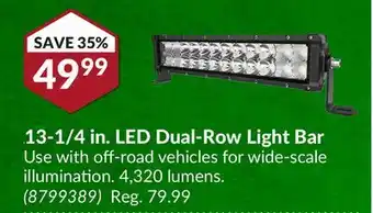 Princess Auto 13-1/4 in. led dual-row light bar offer