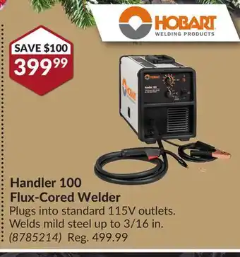 Princess Auto Hobart handler 100 flux-cored welder offer