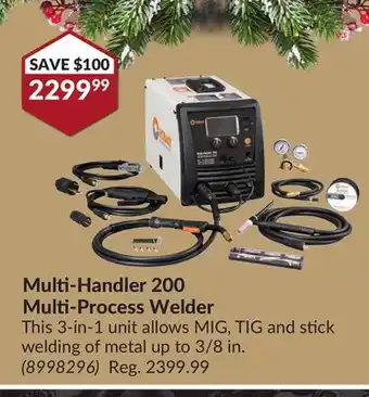 Princess Auto Multi-handler 200 multi-process welder offer