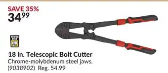 Princess Auto 18 in. telescopic bolt cutter offer