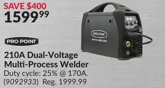 Princess Auto 210a dual-voltage multi-process welder offer