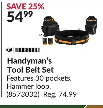 Princess Auto Handyman's tool belt set offer