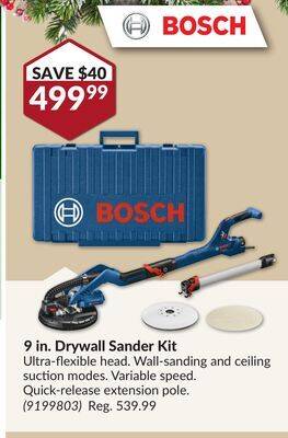 Princess Auto Bosch 9 in. drywall sander kit offer