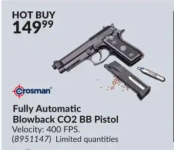 Princess Auto Fully automatic blowback co2 bb pistol offer