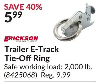 Princess Auto Trailer e-track tie-off ring safe offer