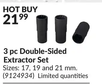 Princess Auto 3 pc double-sided extractor set offer