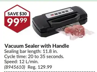 Princess Auto Vacuum sealer with handle offer