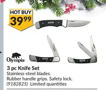 Princess Auto 3 pc knife set offer