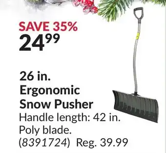 Princess Auto 26 in. ergonomic snow pusher offer