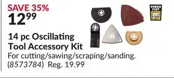 Princess Auto Power fist 14 pc oscillating tool accessory kit offer