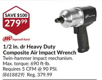Princess Auto 1/2 in. dr heavy duty composite air impact wrench offer
