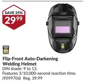Princess Auto Flip-front auto-darkening welding helmet offer