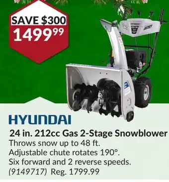 Princess Auto 24 in. 212cc gas 2-stage snowblower throws offer