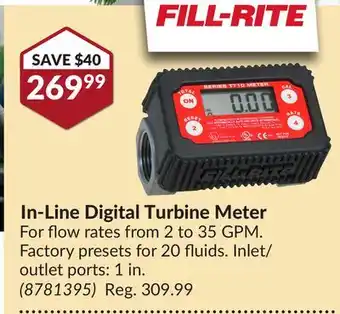 Princess Auto In-line digital turbine meter offer