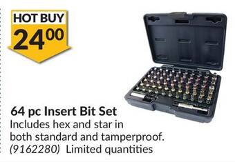 Princess Auto 64 pc insert bit set offer