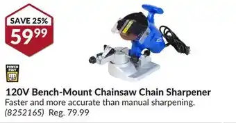Princess Auto Power fist 120v bench-mount chainsaw chain offer