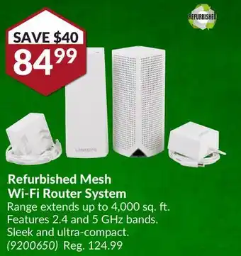 Princess Auto Refurbished mesh wi-fi router system offer