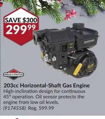 Princess Auto 203cc horizontal-shaft gas engine offer