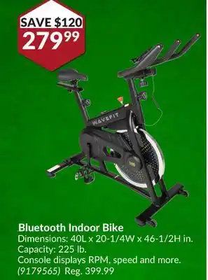 Princess Auto Bluetooth indoor bike offer