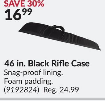 Princess Auto 46 in. black rifle case offer