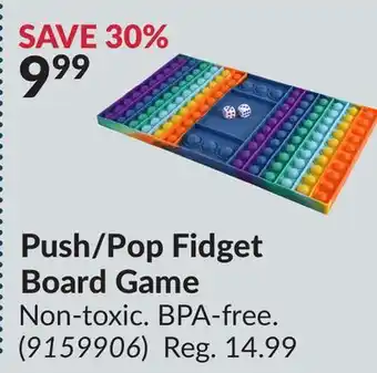 Princess Auto Push/pop fidget board game offer