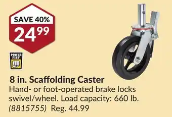 Princess Auto 8 in. scaffolding caster offer