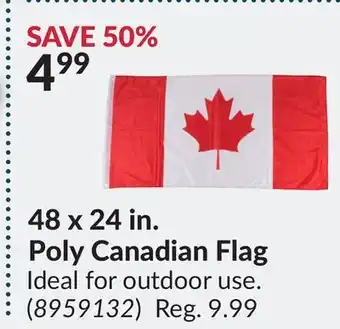 Princess Auto 48 x 24 in. poly canadian flag offer
