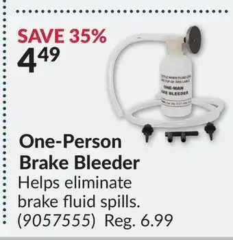 Princess Auto One-person brake bleeder offer