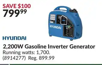 Princess Auto 2,200w gasoline inverter generator offer