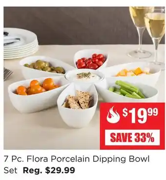 Kitchen Stuff Plus 7 pc. flora porcelain dipping bowl set offer