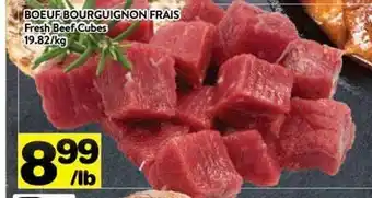 Supermarché PA Fresh beef cubes offer