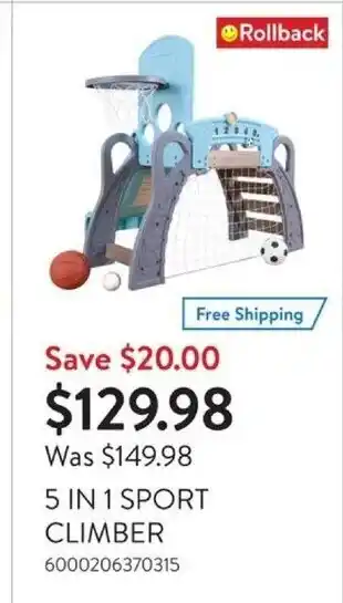 Walmart 5 IN 1 SPORT CLIMBER offer