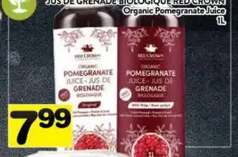 Supermarché PA Organic pomegranate juice offer